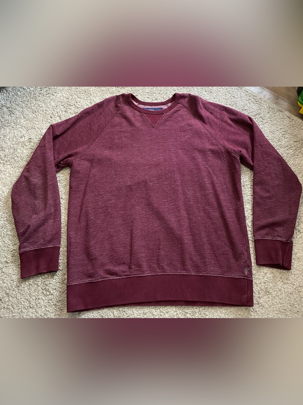 American Eagle Outfitters Men's Crewneck Sweater - Burgundy